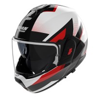 Casque Nolan N120.1 Ciclone blanc rouge