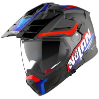 Nolan N70.3X Scia Helmet black blue red