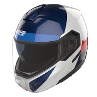 Nolan N90.3 06 Blocco Casque blanc bleu rouge