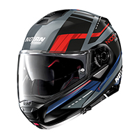 Nolan N100.5 Plus Illuvium N-com Grey Blue Red