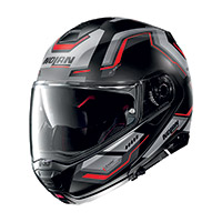 Nolan N100.5 Upwind N-com Black Red Matt