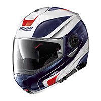 Casco Nolan N100.5 Orbiter N-com Bianco Blu Rosso