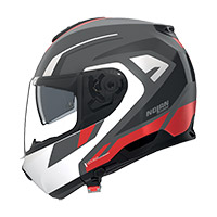Nolan N100.6 Cinetico Helmet Grey Lava Red