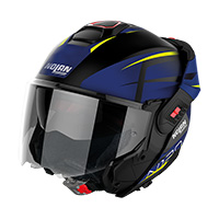 Nolan N120.1 Nightlife N-com Helmet Blue Yellow