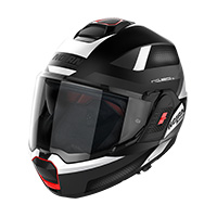 Casque Nolan N120.1 Subway N-Com blanc bleu rouge