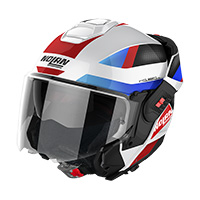 Casco Nolan N120.1 Subway N-Com blanco azul rojo - 2