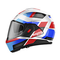 Nolan N120.1 Subway N-com Helmet White Blue Red - 3