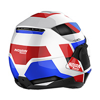 ノーラン N120.1 サブウェイ N-Com ヘルメット ホワイト ブルー レッド - 4