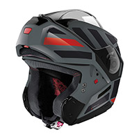 Nolan N90.3 06 Laneway N-Com noir mat rouge