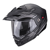 Casco Modulare Scorpion Adx-2 Carrera Nero Argento