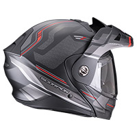 Casque Modulaire Scorpion ADX-2 Carrera noir rouge - 4