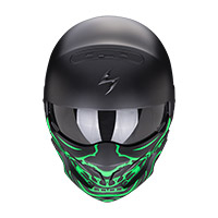 Scorpion Exo Combat Evo Samurai Helmet Black Green