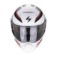 Casco Modulare Scorpion Exo 930 Navig Bianco Rosso - img 2