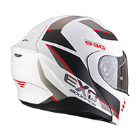 スコーピオン Exo 930 Navig モジュラー ヘルメット ホワイト レッド - 3