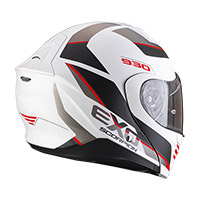 Casque Modulable Scorpion Exo 930 Navig blanc rouge - 3