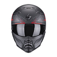 スコーピオン EXO コンバット 2 キセノン ヘルメット ブラック マット レッド