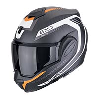 Casco Scorpion Exo Tech Evo Carbon Cosy Arancio