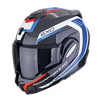 Casco Scorpion Exo Tech Evo Carbon Cosy Blu Rosso