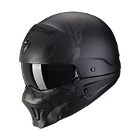 Scorpion Exo Combat Evo Marauder Helmet Black Silver