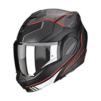 Casque Scorpion Exo Tech Evo Animo Noir Mat Rouge