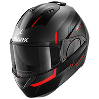 Casque Modulable Shark Evo Es Kryd Mat noir rouge