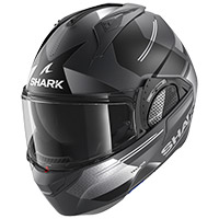 Casco Modulare Shark Evo Gt Tekline Mat Grigio Nero