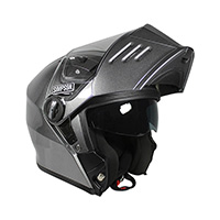 Casco Modulare Simpson Darksome 2206 Lucido Gun Metal