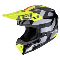 Scorpion SMX-10 Leap Helm silber gelb