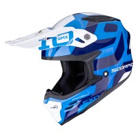 Scorpion SMX-10 Leap Helm blau weiß