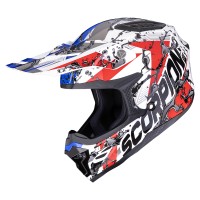 Scorpion SMX-10 Gasoline Helm rot blau