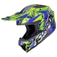 Scorpion SMX-10 Gasoline Helm grün blau