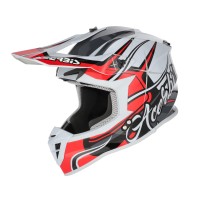 Casco Acerbis Linear 2206 grigio rosso lucido