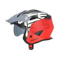 Acerbis Jet Aria 2206 Graphic Helmet Grey Red