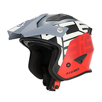 Acerbis Jet Aria 2206 Graphic Helmet Grey Red