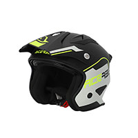 Casque Acerbis Jet Aria 2206 Noir Jaune Fluo