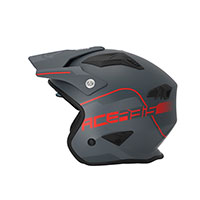 Casco Acerbis Jet Aria 2206 gris rojo - 3