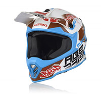Acerbis Steel Junior Helmet White Blue Kid