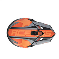 アセビス スチール ジュニア ヘルメット ブラック オレンジ - 4