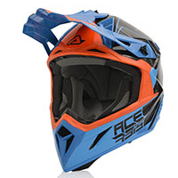 Acerbis Steel Carbon Helmet Orange Blue