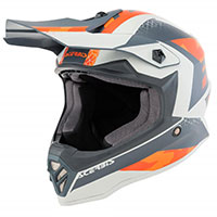 Casco Bimbo Acerbis Steel Junior Arancio Grigio