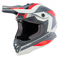 Casque Acerbis Steel Junior Rouge Gris