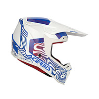 Casque Acerbis Whoops blanc bleu rouge - 2