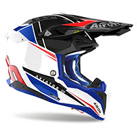 Airoh Aviator 3 Push Helm blau rot - 2