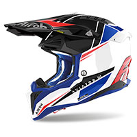 Casco Airoh Aviator 3 Push Blu Rosso