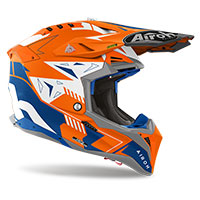 Casco Airoh Aviator 3 Spin naranja fluo - 2