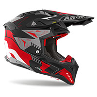 Casco Airoh Aviator 3 Spin rojo opaco - 2