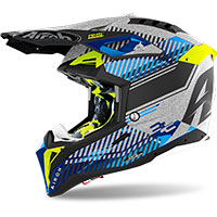 Casco Airoh Aviator 3 Wave argento chrome