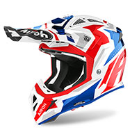 Airoh Aviator Ace Swoop Helmet Red Blue