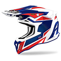 Casco Airoh Strycker Axe Blu Rosso Lucido