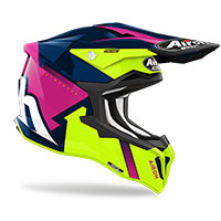 Airoh Strycker Blazer Helmet Blue Pink Gloss